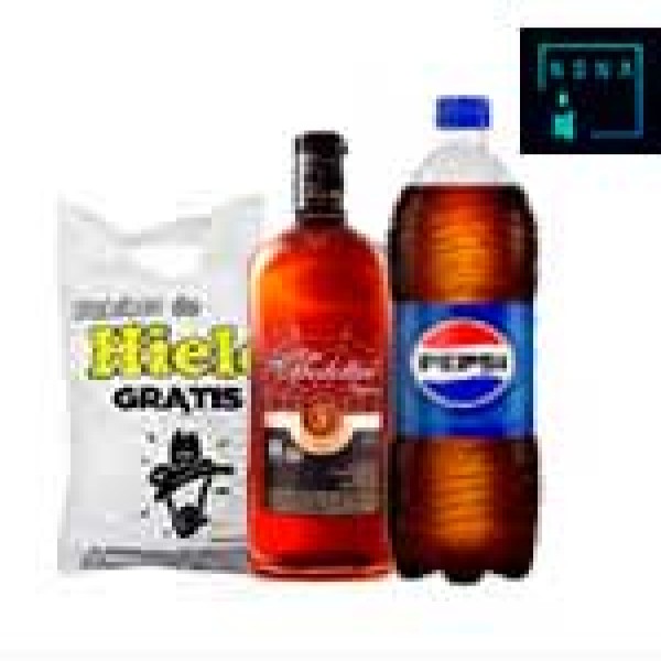 Ron Medellin 1L. + pepsi 1. 5L +hielo