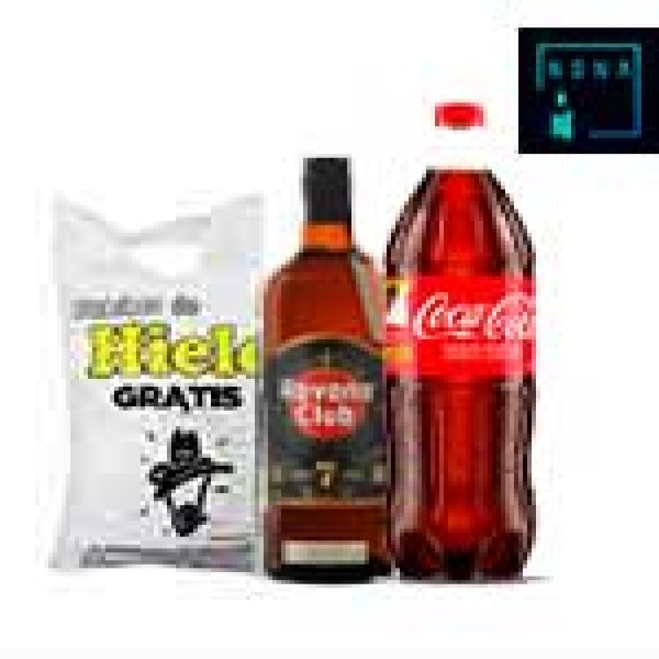 Ron Havana 7años 700ml. + Coca 1.5L + hielo