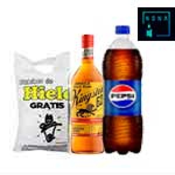 Ron Kingstone 750ml. + pepsi 1.5L + hielo