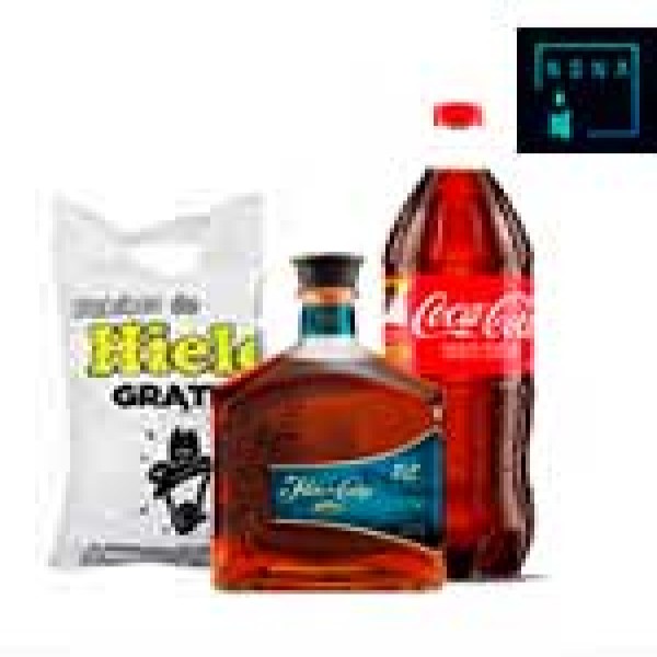 Ron flor de caña 12 años + coca 1.5L + hielo