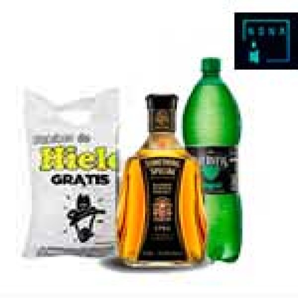 whisky Something especial + gingerel + hielo