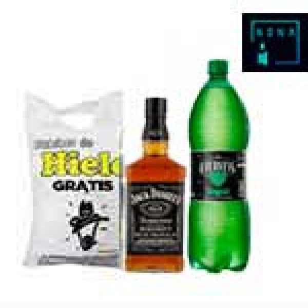 Whisky jack daniels 750ml+ gingerel + hielo