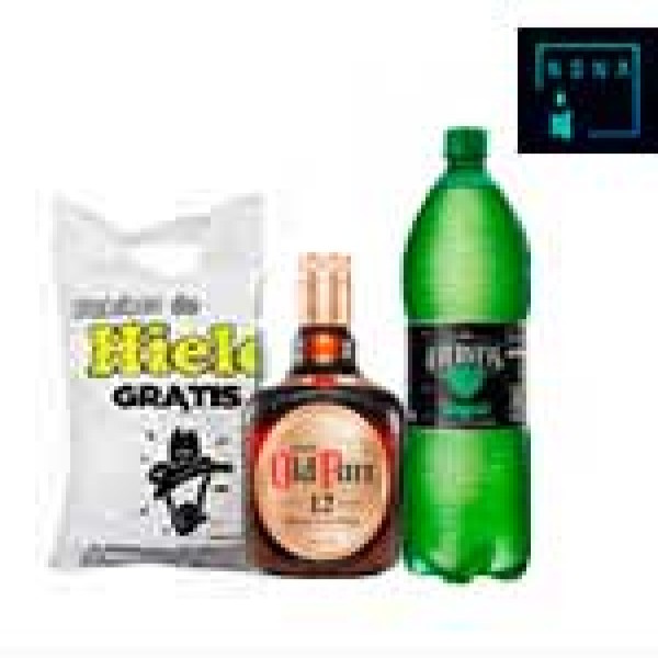 Whisky old parr 750ml+ gingerel + hielo